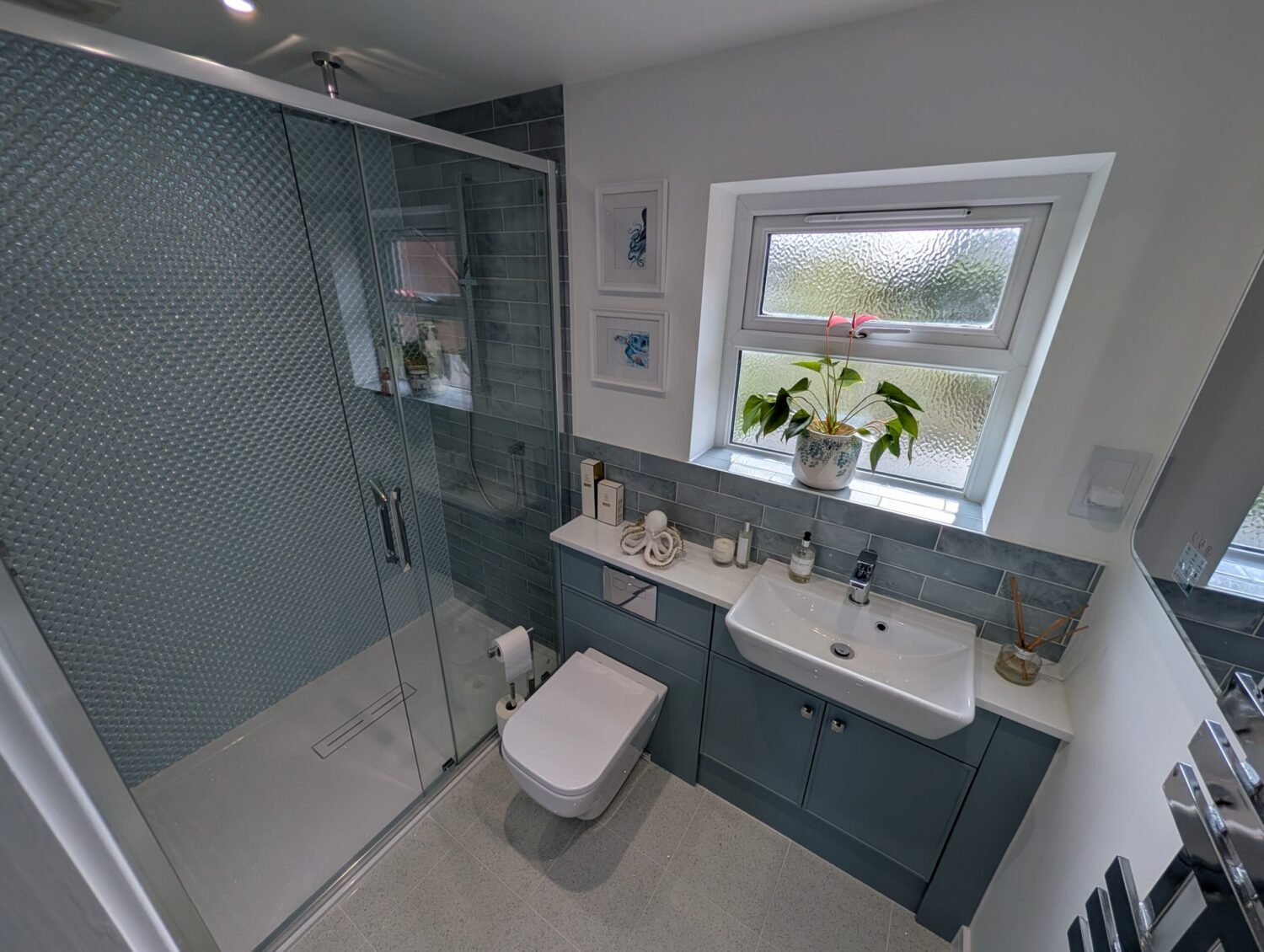 finished luxury bathroom installation
